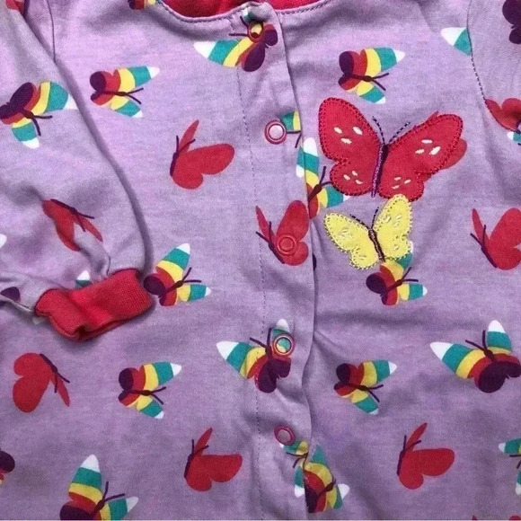 Pekkle Footed Onesie  Pajamas Purple/Pink Size 3 Months - Picture 5 of 16